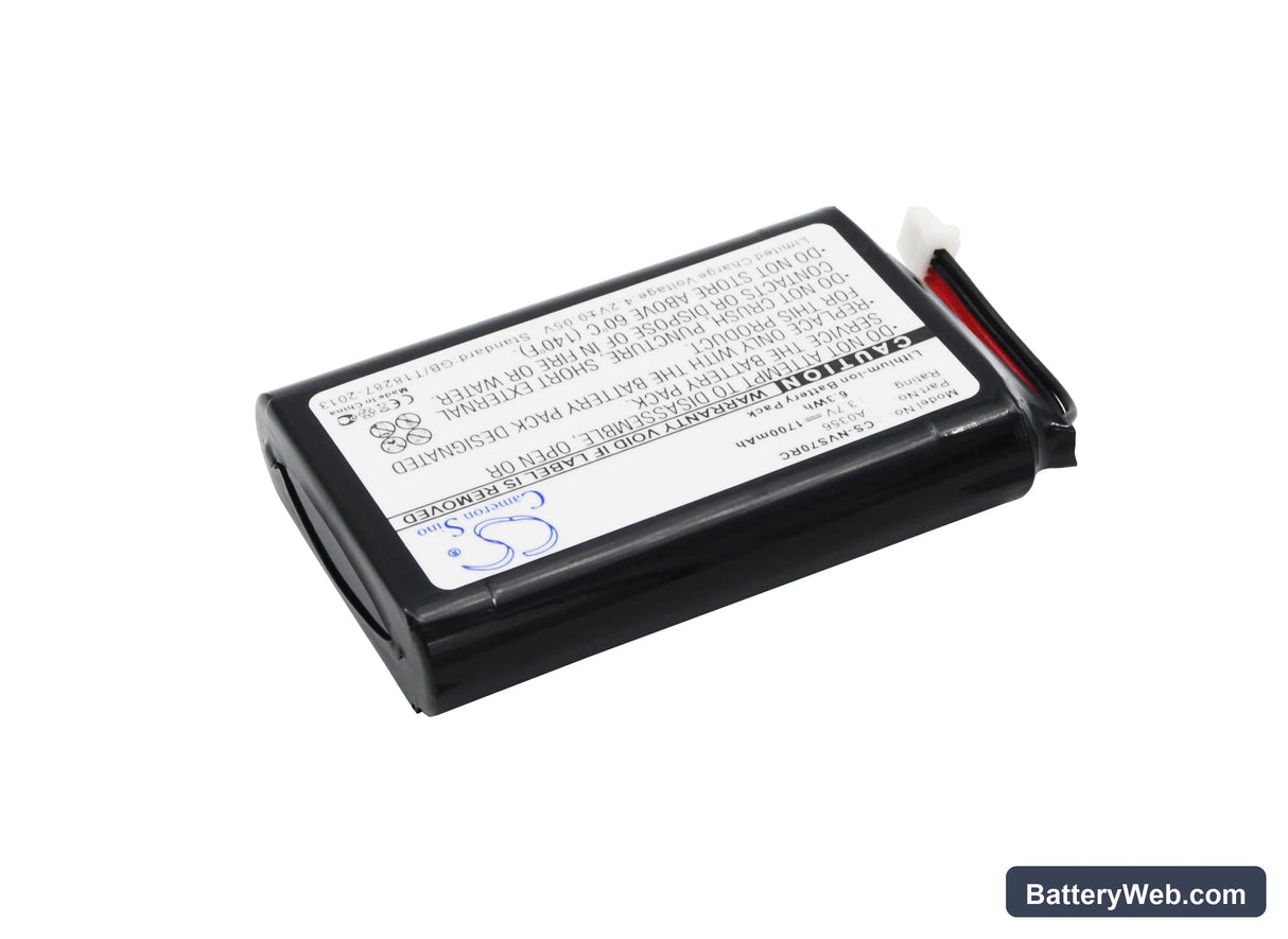 Nevo S70 Replacement Battery, 3.7V, 1700mAh, Li-ion 2