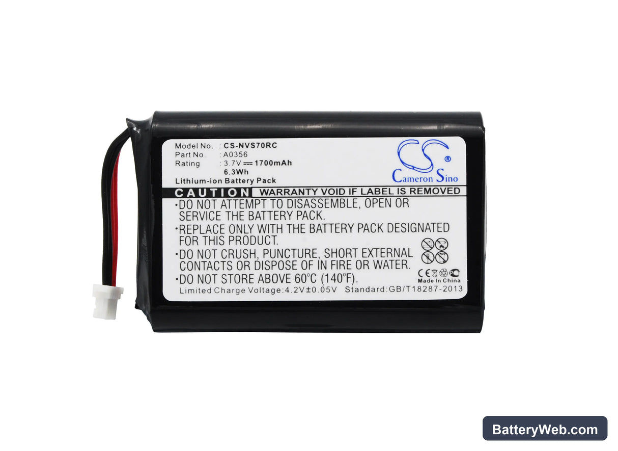 Nevo S70 Replacement Battery, 3.7V, 1700mAh, Li-ion 5
