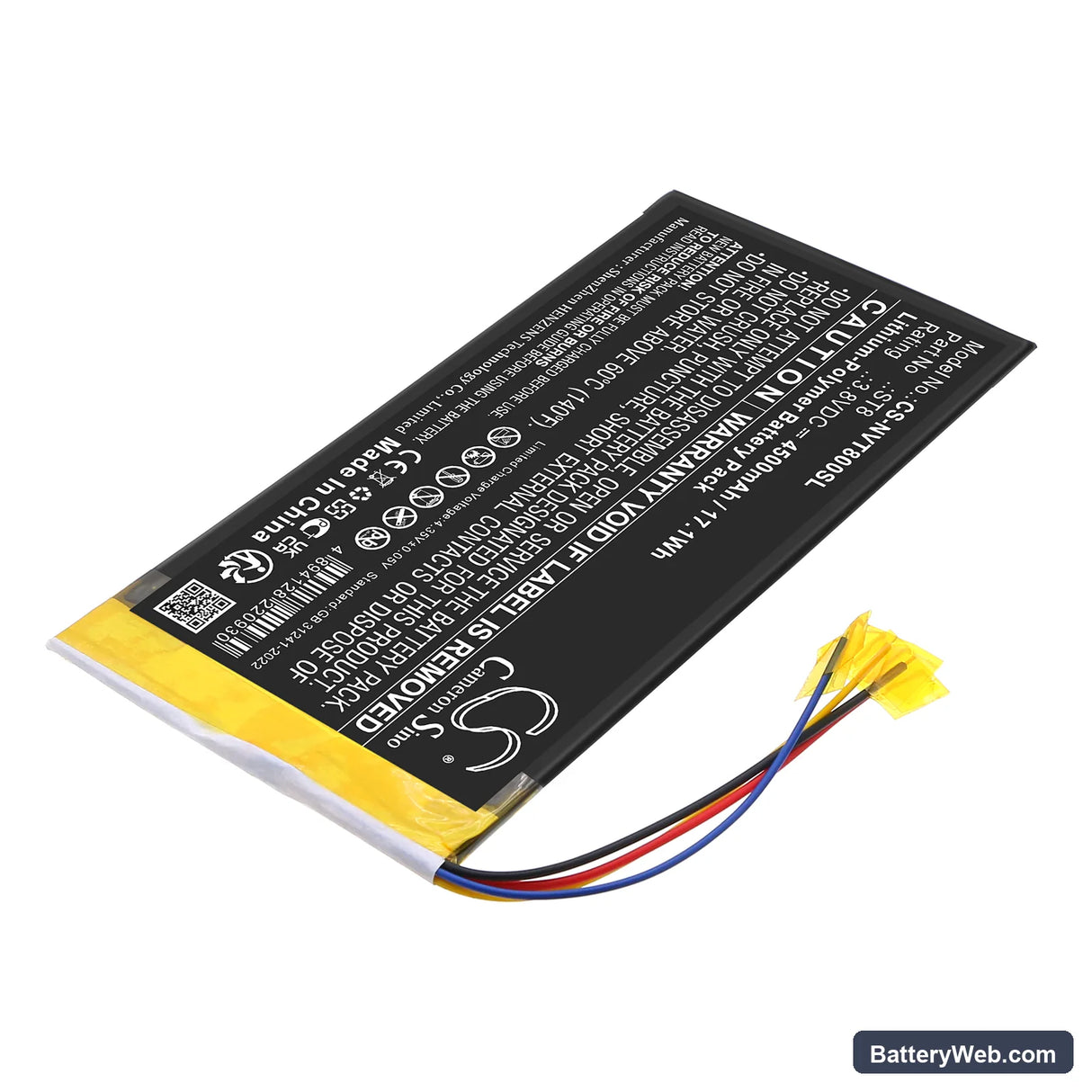Nvidia Shield K1 Replacement Battery, 3.8V, 4500mAh, Li-Polymer 2