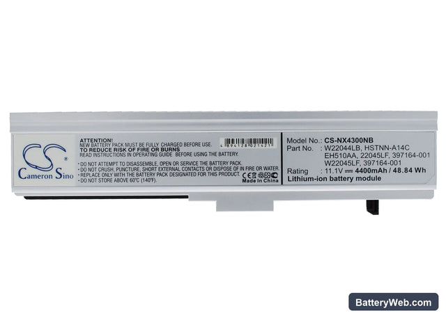 Compaq Presario B1800 Replacement Battery, 11.1V, 4400mAh, Li-ion 1