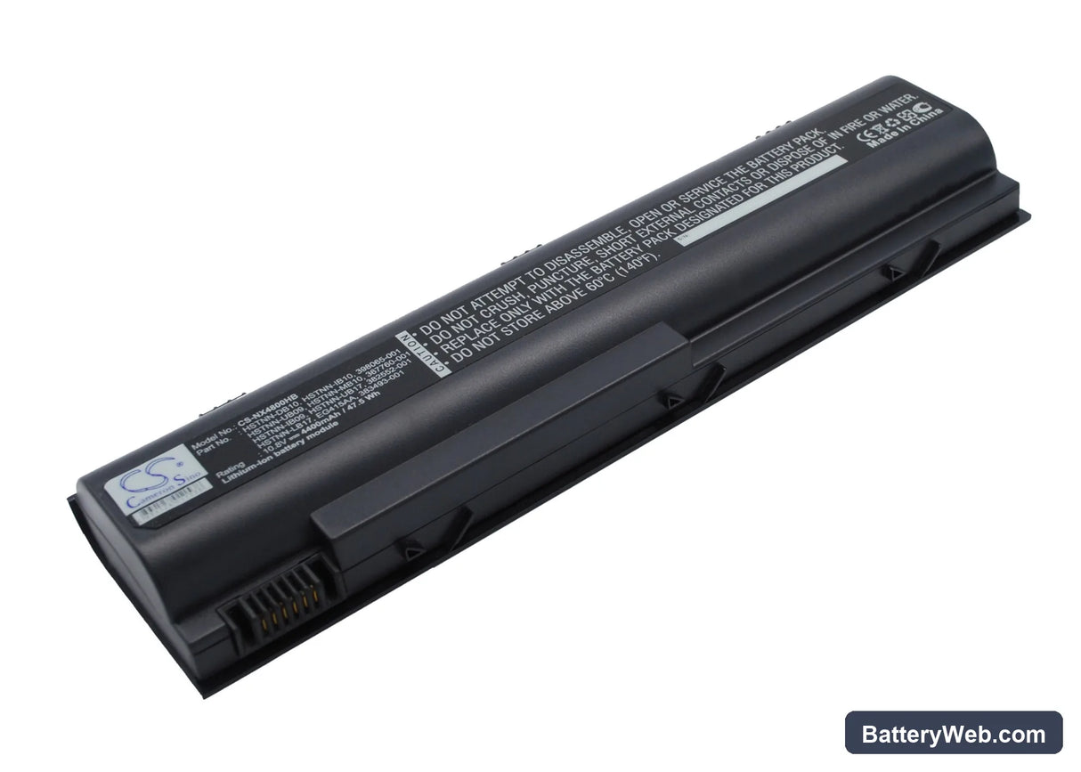 Compaq Pavilion ZE2000-PM342AV Replacement Battery, 10.8V, 4400mAh, Li-ion 2