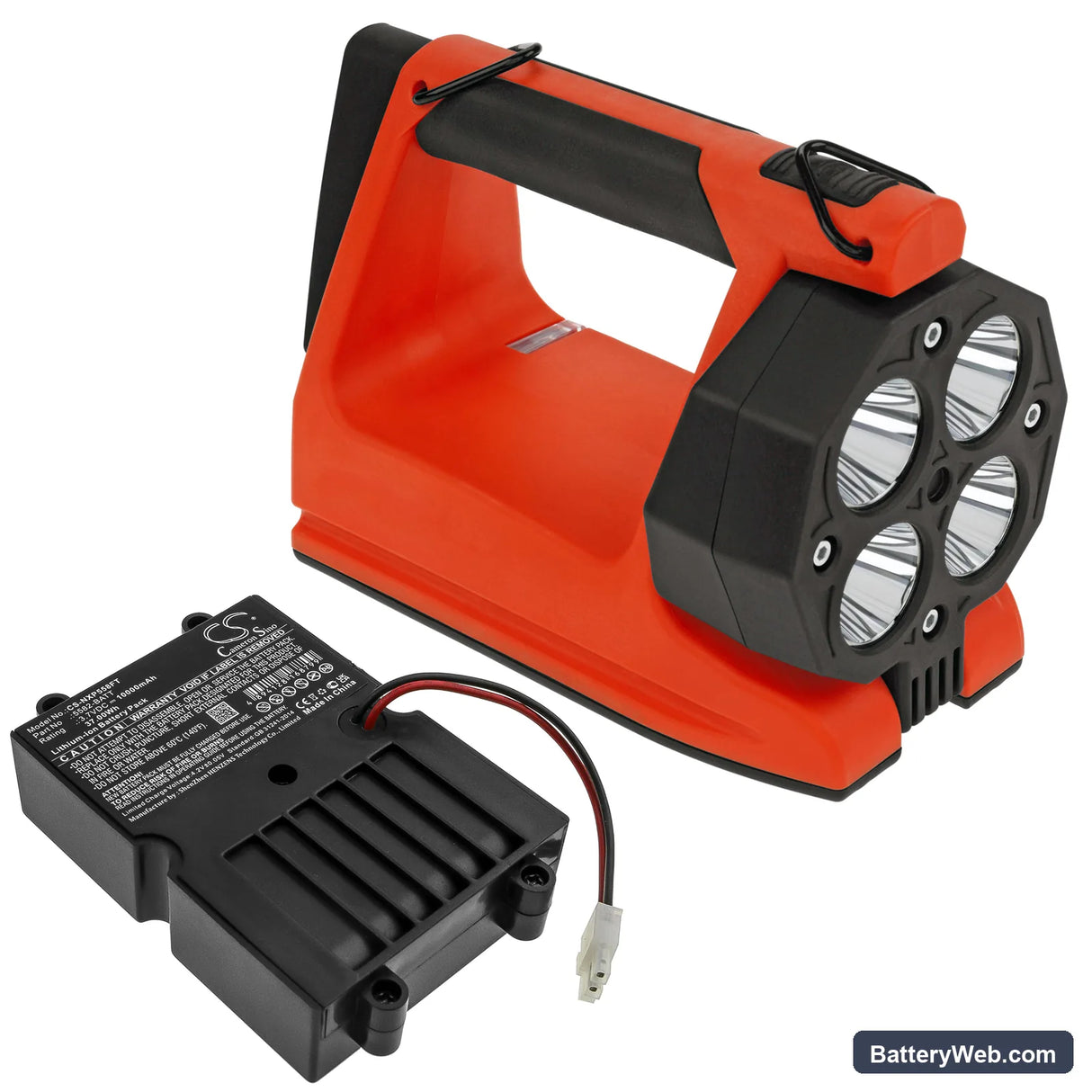 Nightstick XPP-5582RX Replacement Battery, 3.7V, 10000mAh, Li-ion 6