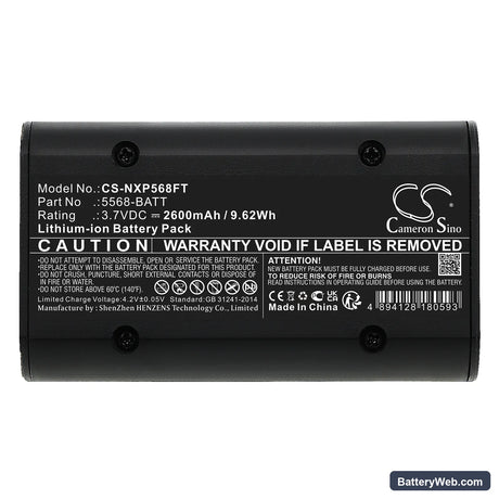 Nightstick 5566 Replacement Battery, 3.7V, 2600mAh, Li-ion 5