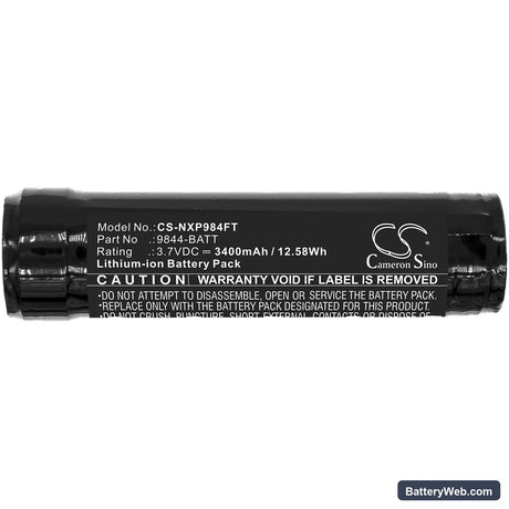 Nightstick NSR-9844XL Replacement Battery, 3.7V, 3400mAh, Li-ion 3