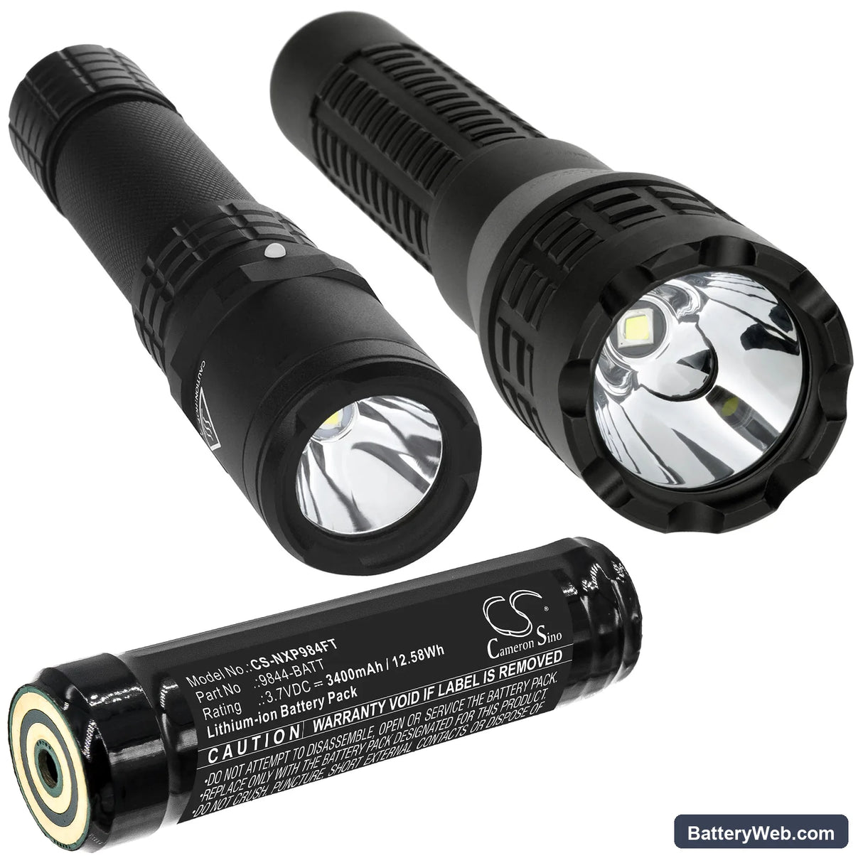 Nightstick NSR-9844XL Replacement Battery, 3.7V, 3400mAh, Li-ion 4