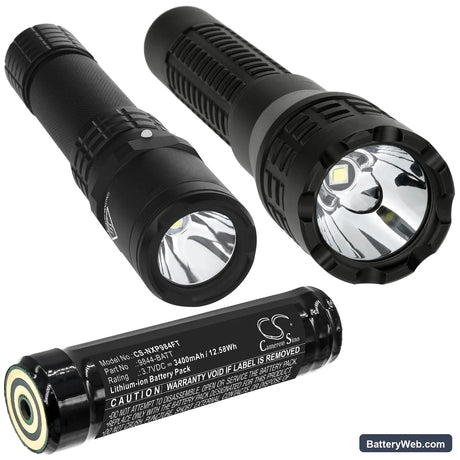 Nightstick NSR-9844XL Replacement Battery, 3.7V, 3400mAh, Li-ion 4