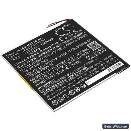 Nextbook Ares 10A Replacement Battery, 3.7V, 4200mAh, Li-Polymer 1