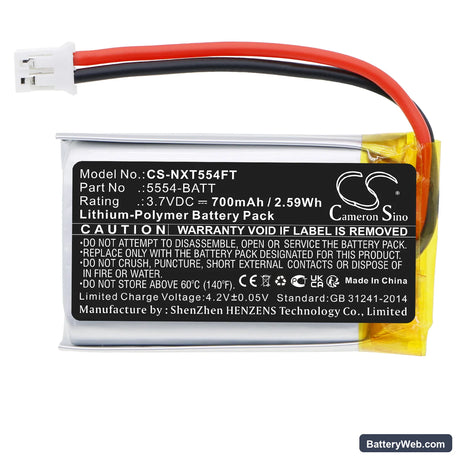 Nightstick XPR-5554G Headlamp Replacement Battery, 3.7V, 700mAh, Li-Polymer 3