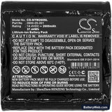 Noyes W2003M Replacement Battery, 14.4V, 2600mAh, Li-ion 3