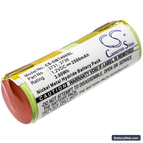 Oral-B Triumph 4000 Replacement Battery, 1.2V, 2500mAh, Ni-MH 1