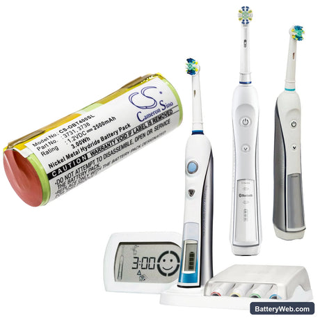 Oral-B Triumph 4000 Replacement Battery, 1.2V, 2500mAh, Ni-MH 4