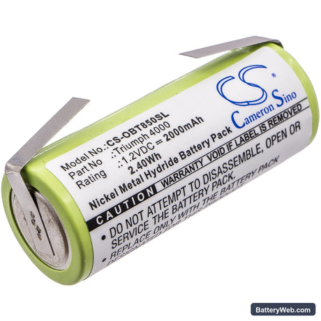 Oral-B Triumph 4000 Replacement Battery, 1.2V, 2000mAh, Ni-MH 1