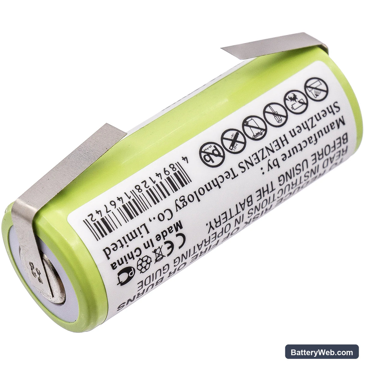 Oral-B Triumph 4000 Replacement Battery, 1.2V, 2000mAh, Ni-MH 2