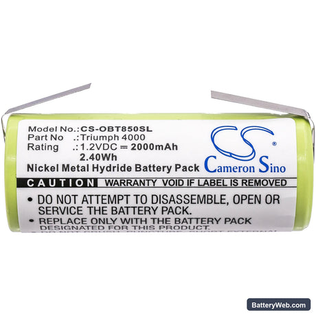 Oral-B Triumph 4000 Replacement Battery, 1.2V, 2000mAh, Ni-MH 3