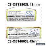 Oral-B Triumph 4000 Replacement Battery, 1.2V, 2000mAh, Ni-MH 5