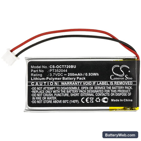 Oracle Tablet 720 Replacement Battery, 3.7V, 250mAh, Li-Polymer 3