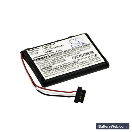 Custom Battery Pack CS-OEM123 Replacement Battery, 3.7V, 1250mAh, Li-ion 1