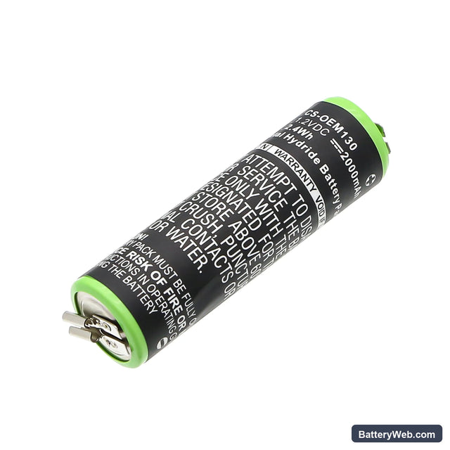 Custom Battery Pack OEM-130 Replacement Battery, 1.2V, 2000mAh, Ni-MH 1