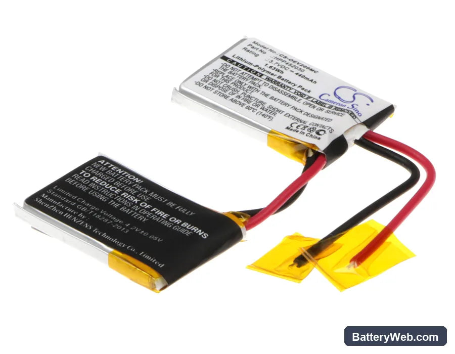 Ocean EV0200 Replacement Battery, 3.7V, 440mAh, Li-Polymer 1