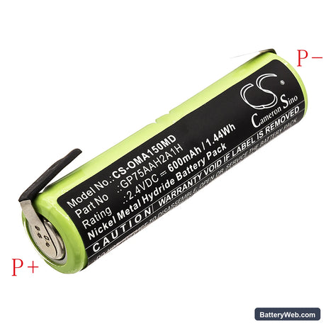 Colgate Omron ProClinical A1500 Replacement Battery, 2.4V, 600mAh, Ni-MH 1