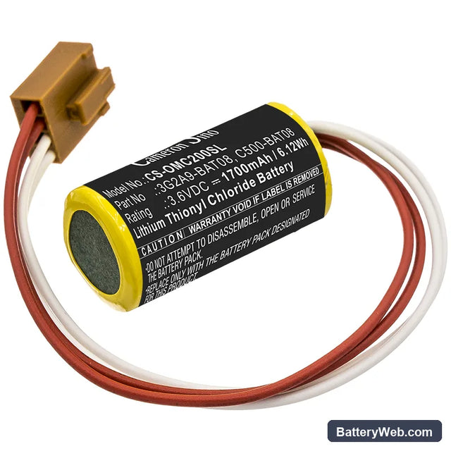 Omron C20 Replacement Battery, 3.6V, 1700mAh, Li-SOCl2 1