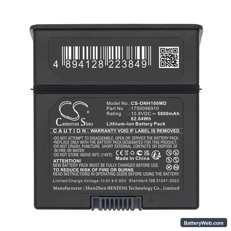 Onyx Healthcare Replacement Battery, 10.8V, 5800mAh, Li-ion 5