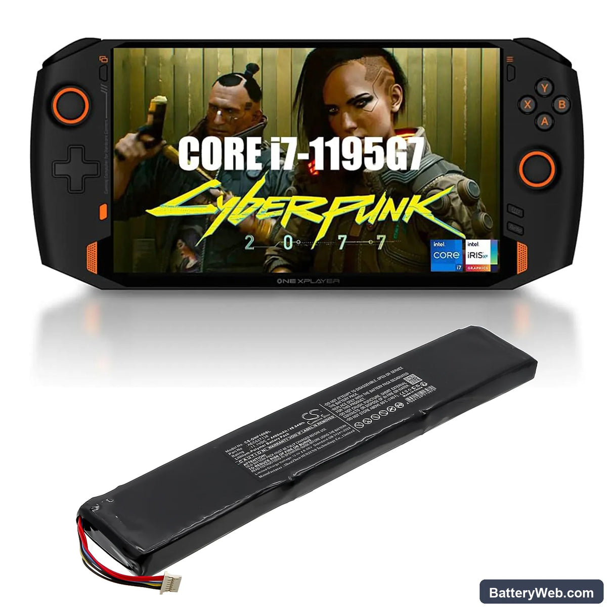 OnexPlayer 1S Game Player Replacement Battery, 11.1V, 4400mAh, Li-Polymer 6