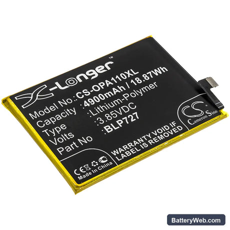 Oppo A11x Replacement Battery, 3.85V, 4900mAh, Li-Polymer 1