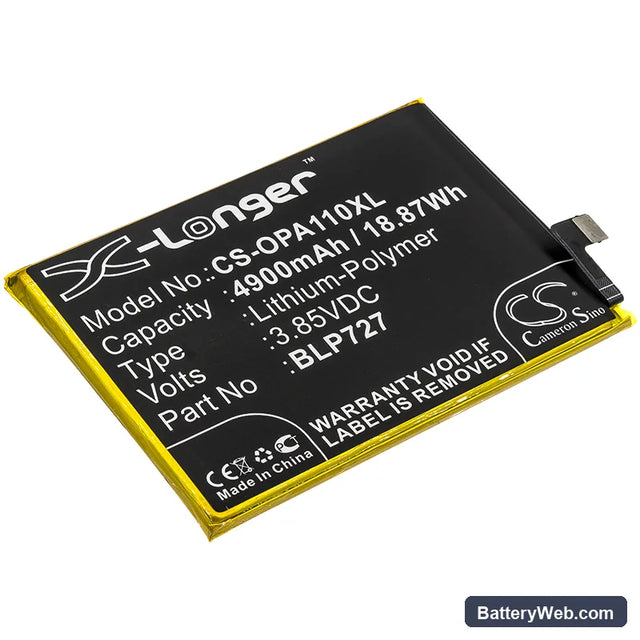 Oppo A11x Replacement Battery, 3.85V, 4900mAh, Li-Polymer 1