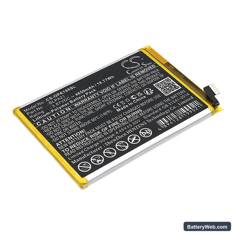 Oppo A18 Replacement Battery, 3.87V, 4850mAh, Li-Polymer 1
