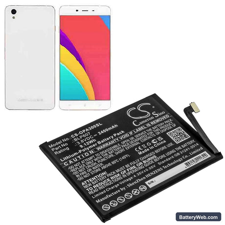 OnePlus Oneplus X Replacement Battery, 3.8V, 2400mAh, Li-Polymer 5