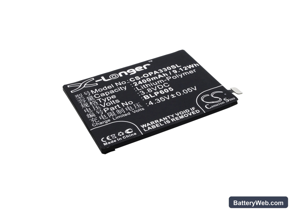 Oppo A33 Replacement Battery, 3.8V, 2400mAh, Li-Polymer 1