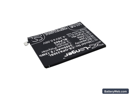 Oppo A33 Replacement Battery, 3.8V, 2400mAh, Li-Polymer 2