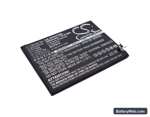 Oppo A37 Replacement Battery, 3.85V, 2600mAh, Li-Polymer 1