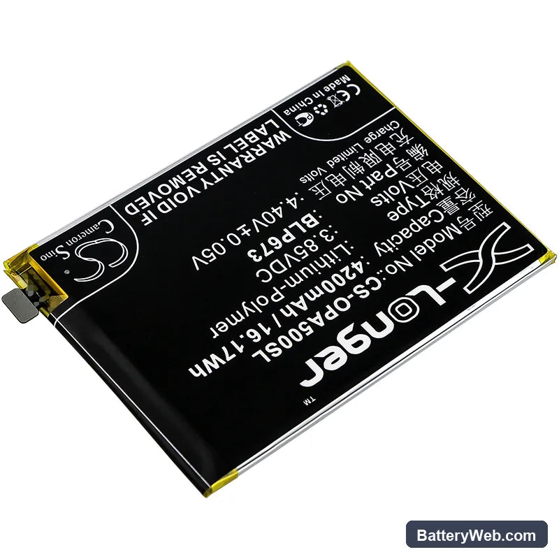 Oppo A3s Replacement Battery, 3.85V, 4200mAh, Li-Polymer 2