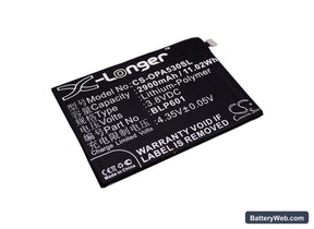 Oppo A53 Replacement Battery, 3.8V, 2900mAh, Li-Polymer 1