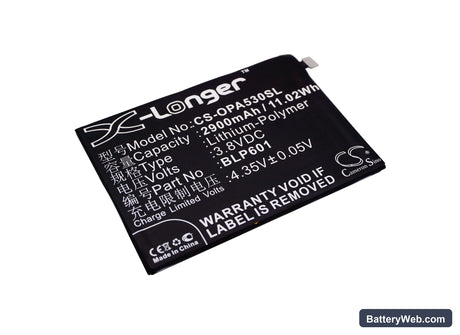 Oppo A53 Replacement Battery, 3.8V, 2900mAh, Li-Polymer 1
