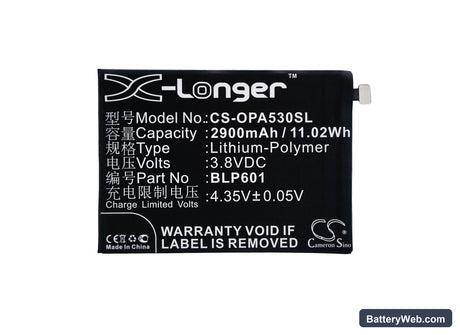 Oppo A53 Replacement Battery, 3.8V, 2900mAh, Li-Polymer 5