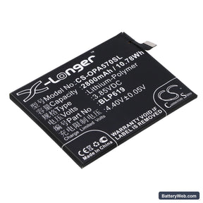 Oppo A57 Replacement Battery, 3.85V, 2800mAh, Li-Polymer 1