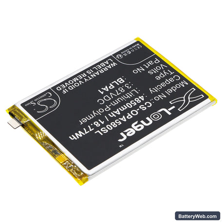 Oppo A58 Replacement Battery, 3.87V, 4850mAh, Li-Polymer 2