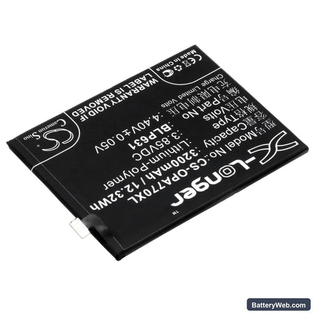 Oppo A77 Replacement Battery, 3.85V, 3200mAh, Li-Polymer 2
