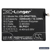 Oppo A77 Replacement Battery, 3.85V, 3200mAh, Li-Polymer 3