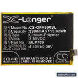 Oppo A9 Replacement Battery, 3.85V, 3900mAh, Li-Polymer 3