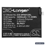 Oppo R9s Replacement Battery, 3.85V, 3000mAh, Li-Polymer 3