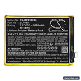 Oppo A98 Replacement Battery, 3.87V, 5000mAh, Li-Polymer 1