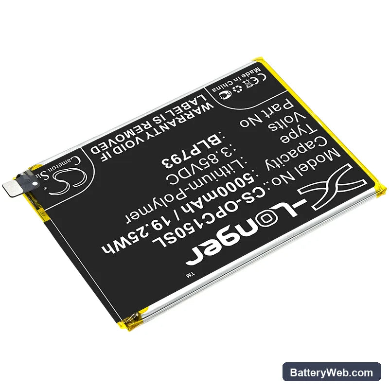 Oppo Realme C15 Replacement Battery, 3.85V, 5000mAh, Li-Polymer 2