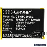 Oppo Realme C2 Replacement Battery, 3.85V, 4000mAh, Li-Polymer 3