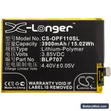 Oppo F11 Replacement Battery, 3.85V, 3900mAh, Li-Polymer 3