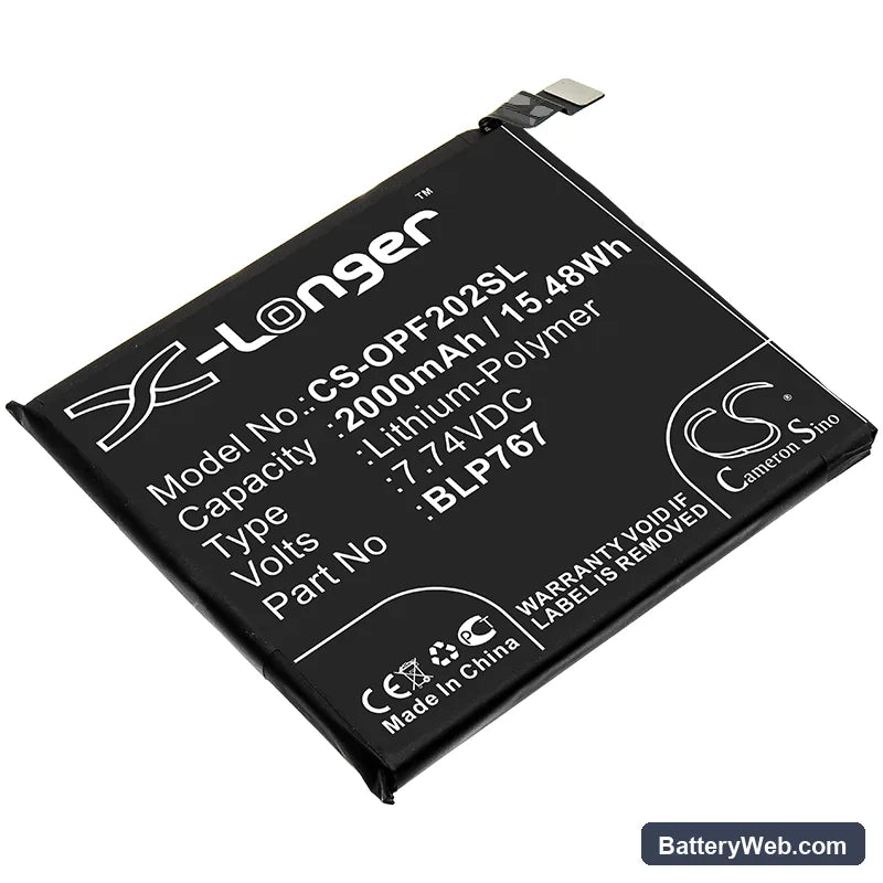 Oppo Find X2 Pro Replacement Battery, 7.74V, 2000mAh, Li-Polymer 1
