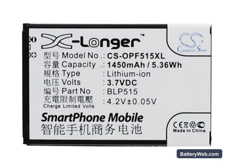 Oppo F15 Replacement Battery, 3.7V, 1450mAh, Li-ion 1